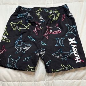 Hurley Black Swim Shorts with Vibrant Print